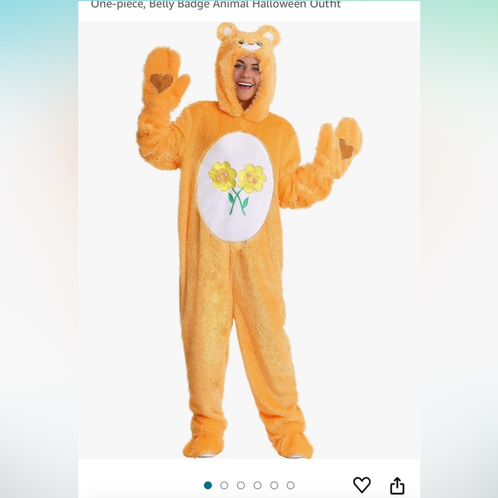 Adult Care Bear Costume - Friend Bear - Orange 🧡